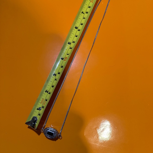 Vintage Sterling Silver Onyx Marcasite Cylinder Prayer Box Necklace 18” - Picture 10 of 12